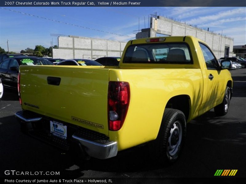 Yellow / Medium Pewter 2007 Chevrolet Colorado Work Truck Regular Cab