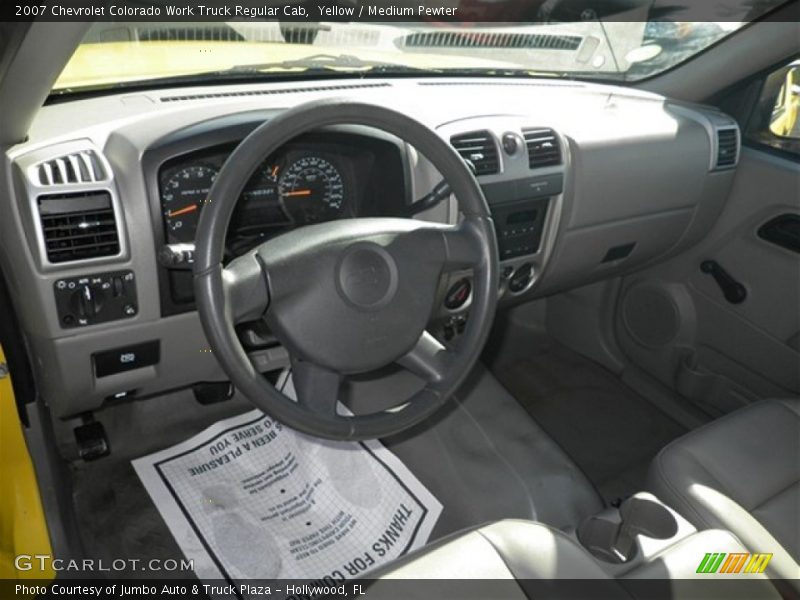 Yellow / Medium Pewter 2007 Chevrolet Colorado Work Truck Regular Cab