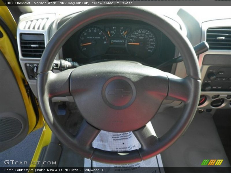 Yellow / Medium Pewter 2007 Chevrolet Colorado Work Truck Regular Cab