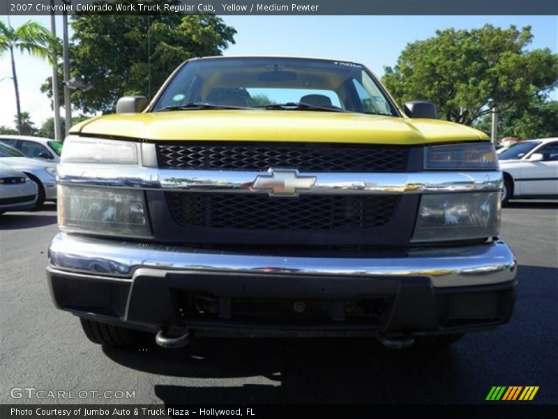 Yellow / Medium Pewter 2007 Chevrolet Colorado Work Truck Regular Cab