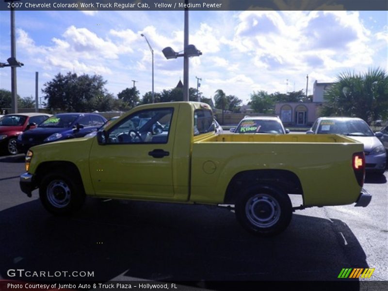 Yellow / Medium Pewter 2007 Chevrolet Colorado Work Truck Regular Cab