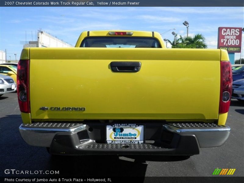 Yellow / Medium Pewter 2007 Chevrolet Colorado Work Truck Regular Cab