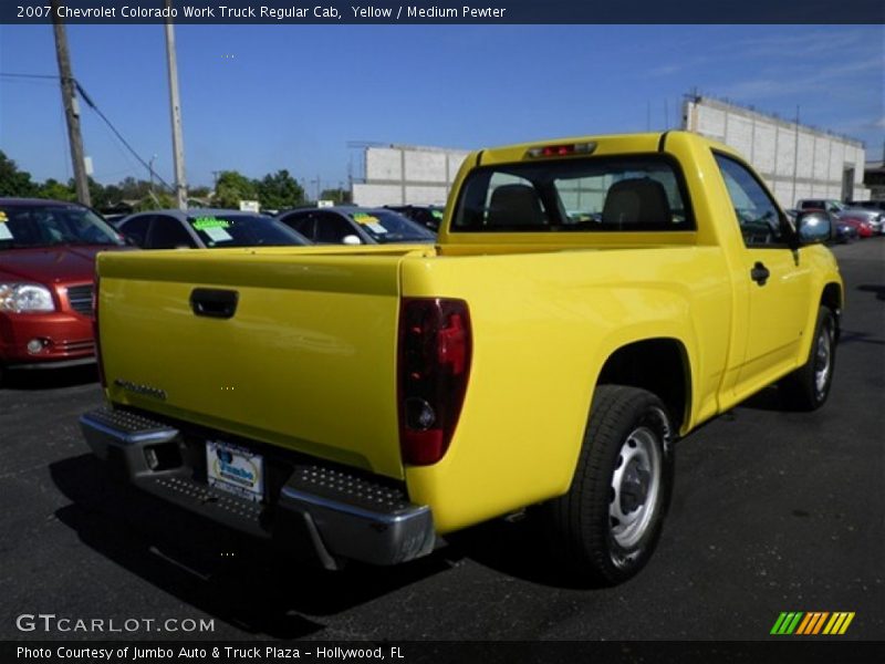 Yellow / Medium Pewter 2007 Chevrolet Colorado Work Truck Regular Cab