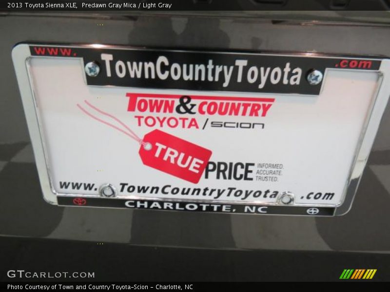 Predawn Gray Mica / Light Gray 2013 Toyota Sienna XLE