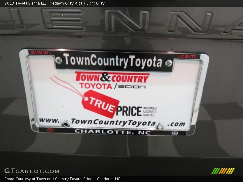 Predawn Gray Mica / Light Gray 2013 Toyota Sienna LE