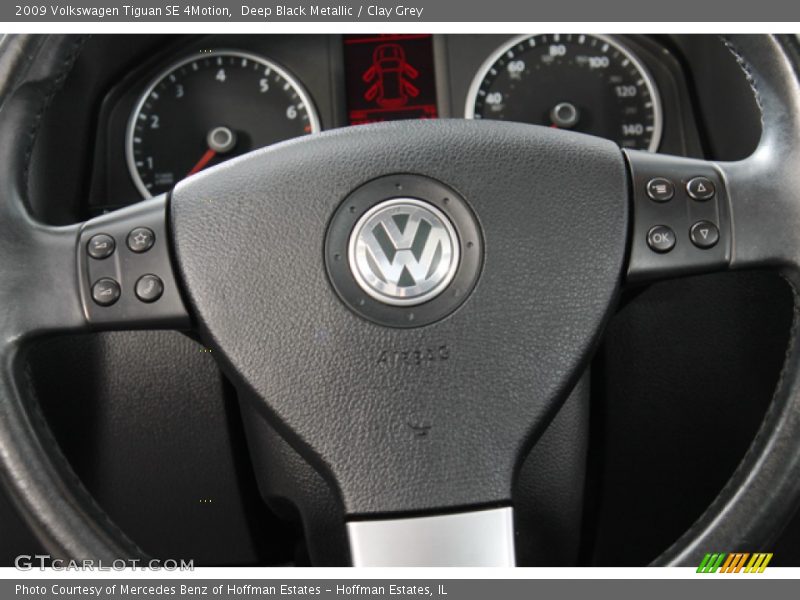Deep Black Metallic / Clay Grey 2009 Volkswagen Tiguan SE 4Motion