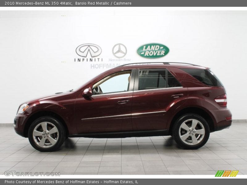 Barolo Red Metallic / Cashmere 2010 Mercedes-Benz ML 350 4Matic
