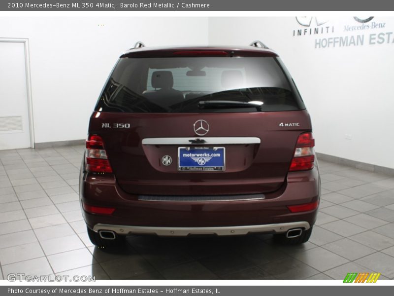 Barolo Red Metallic / Cashmere 2010 Mercedes-Benz ML 350 4Matic