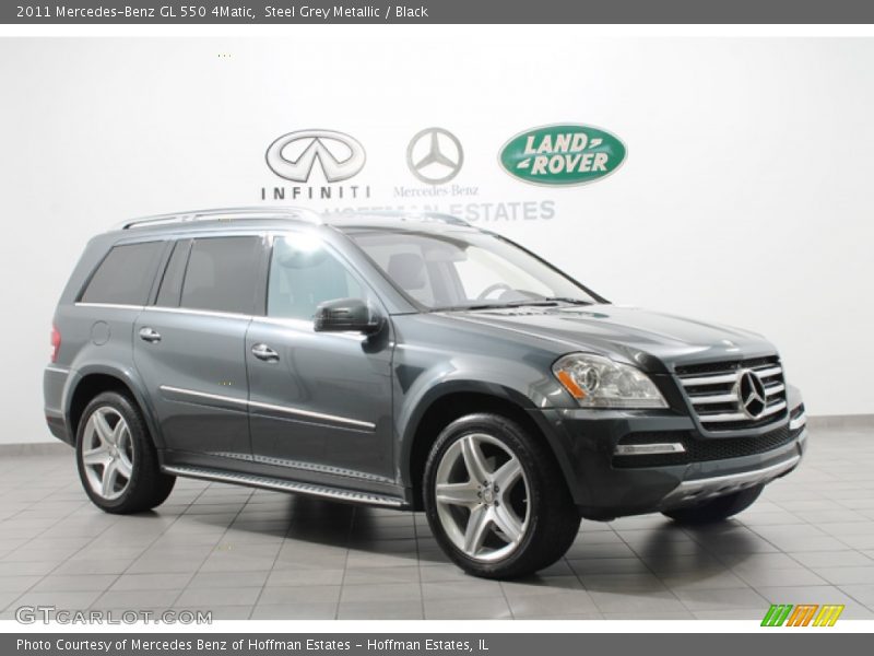 Steel Grey Metallic / Black 2011 Mercedes-Benz GL 550 4Matic