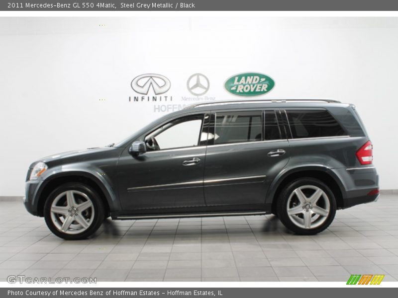 Steel Grey Metallic / Black 2011 Mercedes-Benz GL 550 4Matic