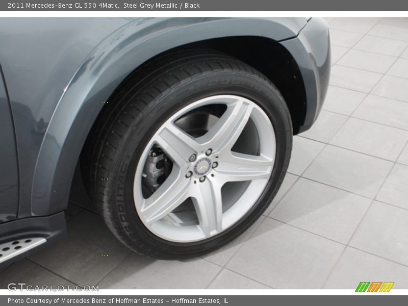 Steel Grey Metallic / Black 2011 Mercedes-Benz GL 550 4Matic