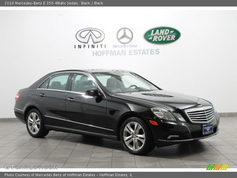 Black / Black 2010 Mercedes-Benz E 350 4Matic Sedan