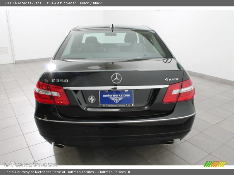 Black / Black 2010 Mercedes-Benz E 350 4Matic Sedan