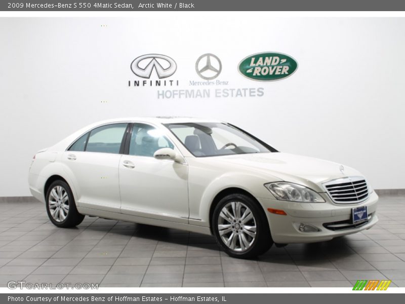 Arctic White / Black 2009 Mercedes-Benz S 550 4Matic Sedan