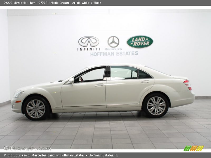 Arctic White / Black 2009 Mercedes-Benz S 550 4Matic Sedan