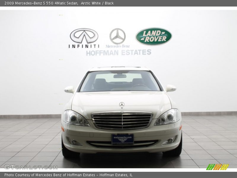 Arctic White / Black 2009 Mercedes-Benz S 550 4Matic Sedan