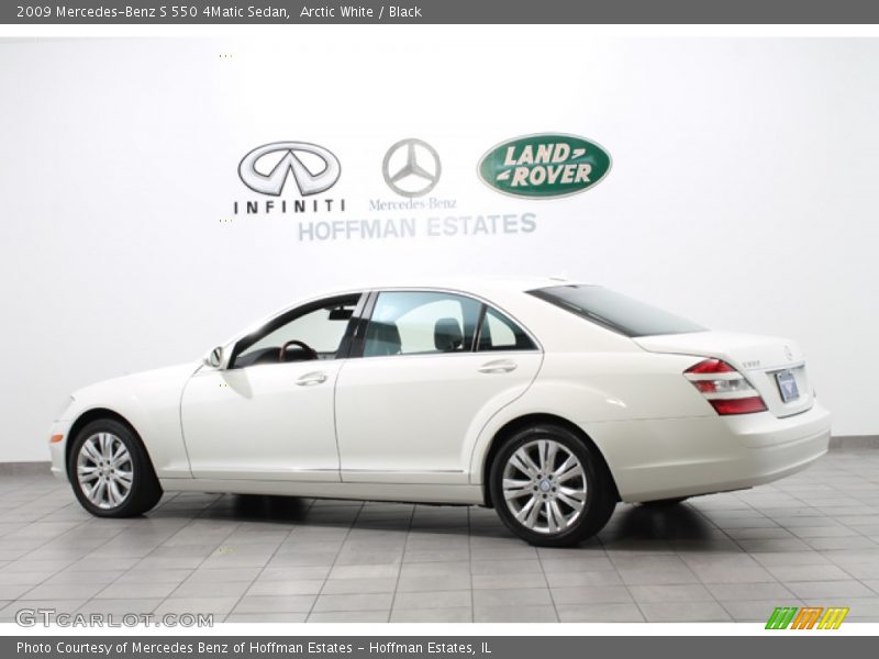Arctic White / Black 2009 Mercedes-Benz S 550 4Matic Sedan