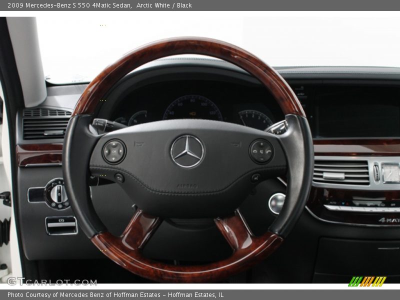 Arctic White / Black 2009 Mercedes-Benz S 550 4Matic Sedan