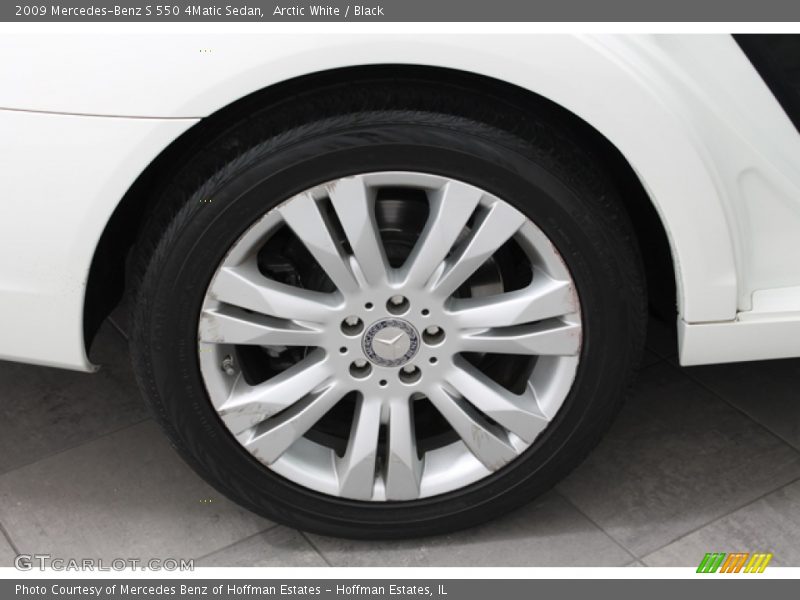 Arctic White / Black 2009 Mercedes-Benz S 550 4Matic Sedan
