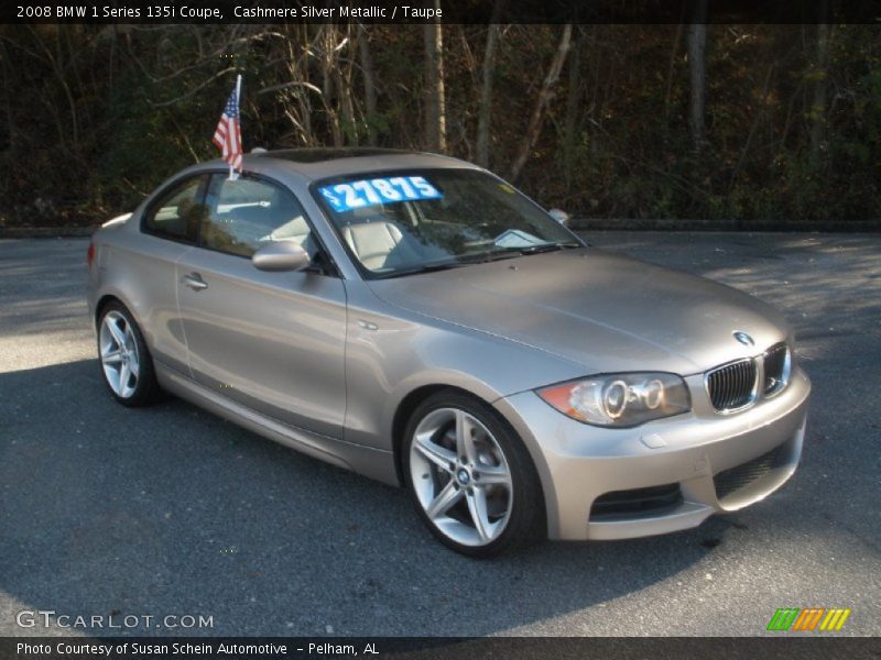 Cashmere Silver Metallic / Taupe 2008 BMW 1 Series 135i Coupe
