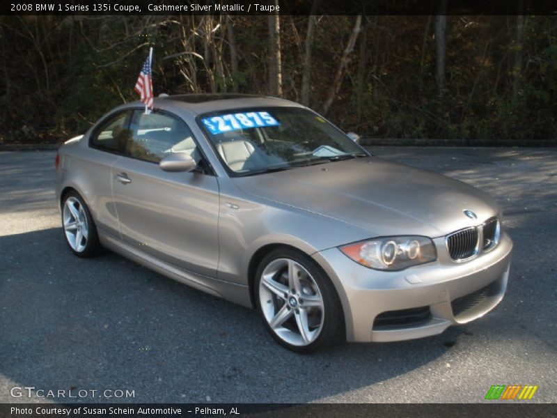 Cashmere Silver Metallic / Taupe 2008 BMW 1 Series 135i Coupe