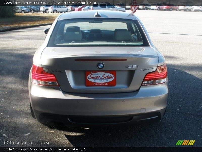 Cashmere Silver Metallic / Taupe 2008 BMW 1 Series 135i Coupe