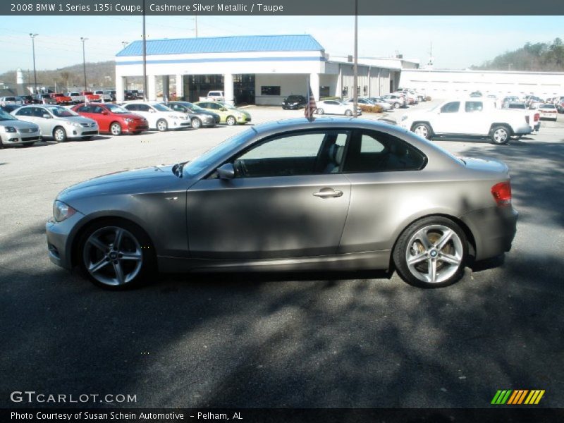 Cashmere Silver Metallic / Taupe 2008 BMW 1 Series 135i Coupe