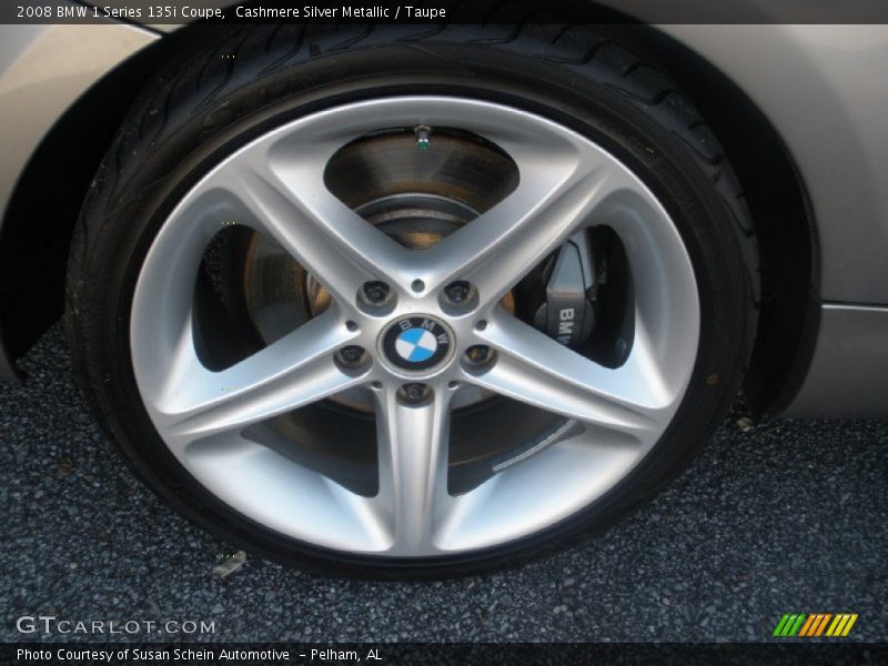 Cashmere Silver Metallic / Taupe 2008 BMW 1 Series 135i Coupe