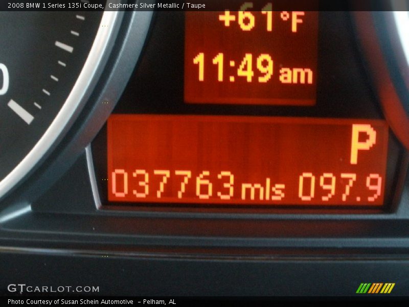 Cashmere Silver Metallic / Taupe 2008 BMW 1 Series 135i Coupe