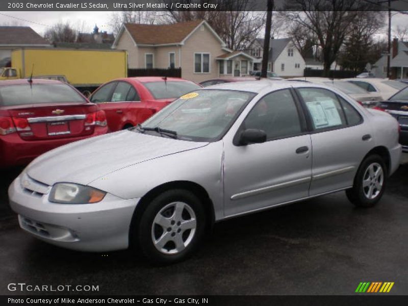 Ultra Silver Metallic / Graphite Gray 2003 Chevrolet Cavalier LS Sedan