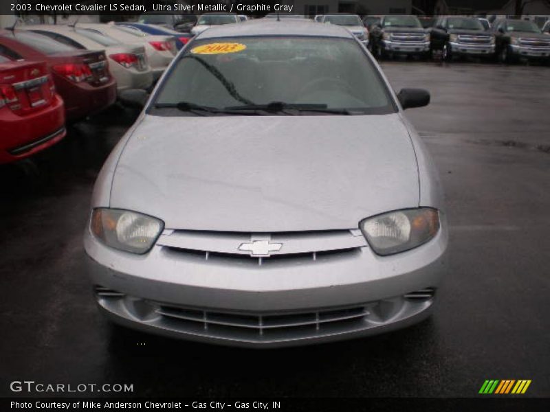 Ultra Silver Metallic / Graphite Gray 2003 Chevrolet Cavalier LS Sedan