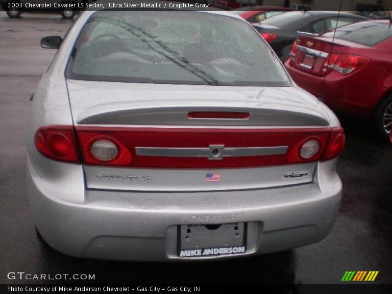 Ultra Silver Metallic / Graphite Gray 2003 Chevrolet Cavalier LS Sedan