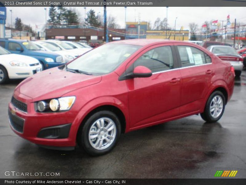 Crystal Red Tintcoat / Dark Pewter/Dark Titanium 2013 Chevrolet Sonic LT Sedan