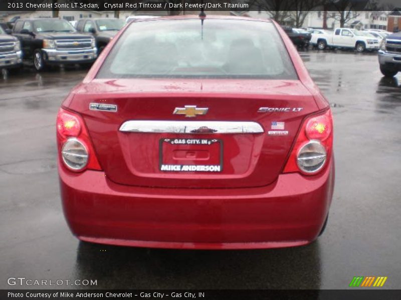 Crystal Red Tintcoat / Dark Pewter/Dark Titanium 2013 Chevrolet Sonic LT Sedan