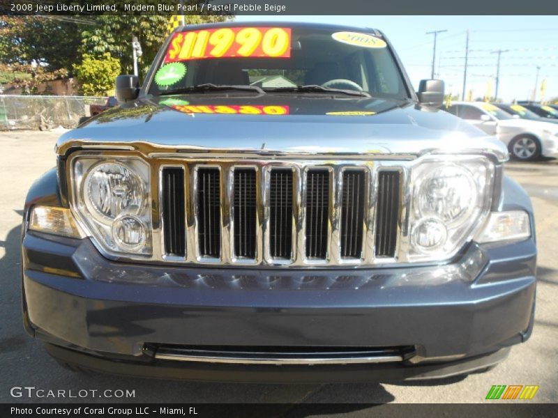 Modern Blue Pearl / Pastel Pebble Beige 2008 Jeep Liberty Limited