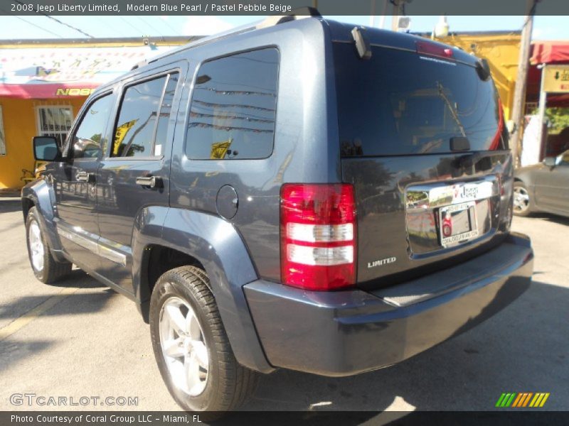 Modern Blue Pearl / Pastel Pebble Beige 2008 Jeep Liberty Limited