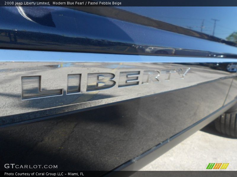 Modern Blue Pearl / Pastel Pebble Beige 2008 Jeep Liberty Limited