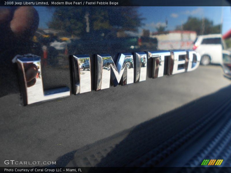 Modern Blue Pearl / Pastel Pebble Beige 2008 Jeep Liberty Limited