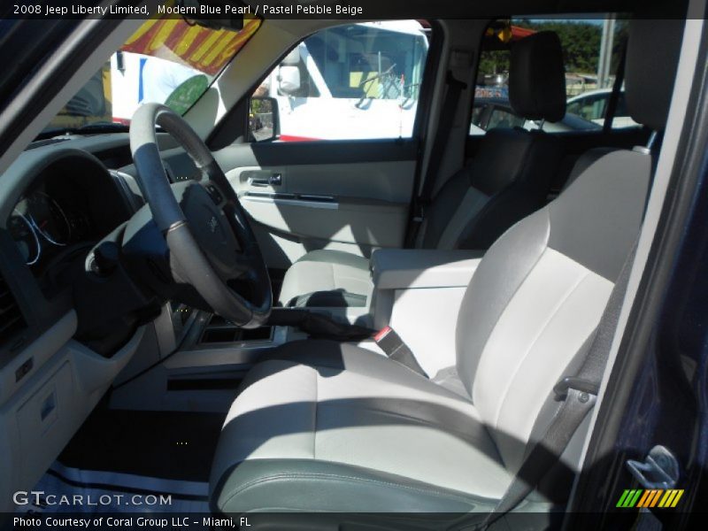 Modern Blue Pearl / Pastel Pebble Beige 2008 Jeep Liberty Limited