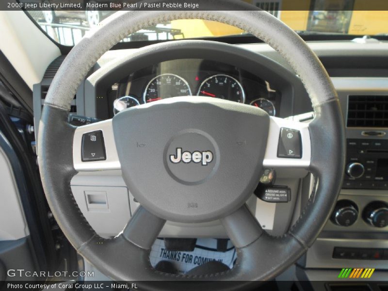Modern Blue Pearl / Pastel Pebble Beige 2008 Jeep Liberty Limited