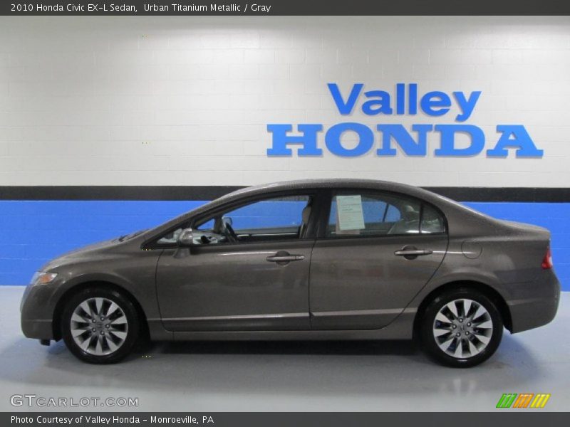Urban Titanium Metallic / Gray 2010 Honda Civic EX-L Sedan