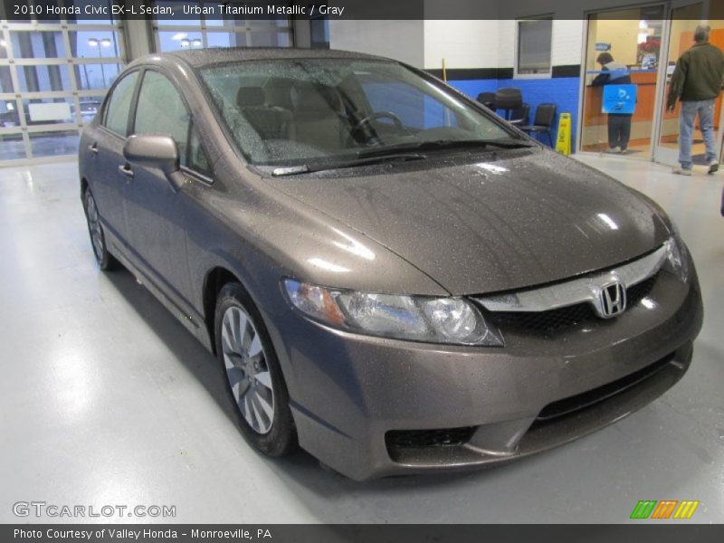 Urban Titanium Metallic / Gray 2010 Honda Civic EX-L Sedan
