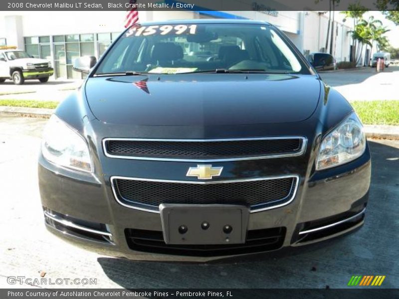 Black Granite Metallic / Ebony 2008 Chevrolet Malibu LT Sedan