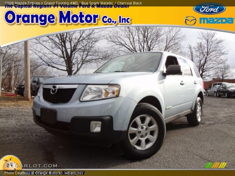 Blue Spark Metallic / Charcoal Black 2008 Mazda Tribute s Grand Touring 4WD