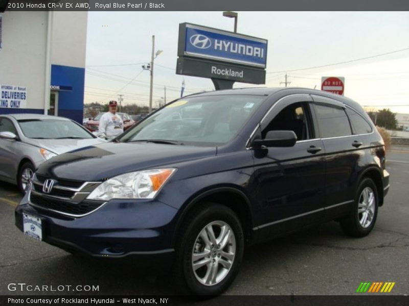 Royal Blue Pearl / Black 2010 Honda CR-V EX AWD