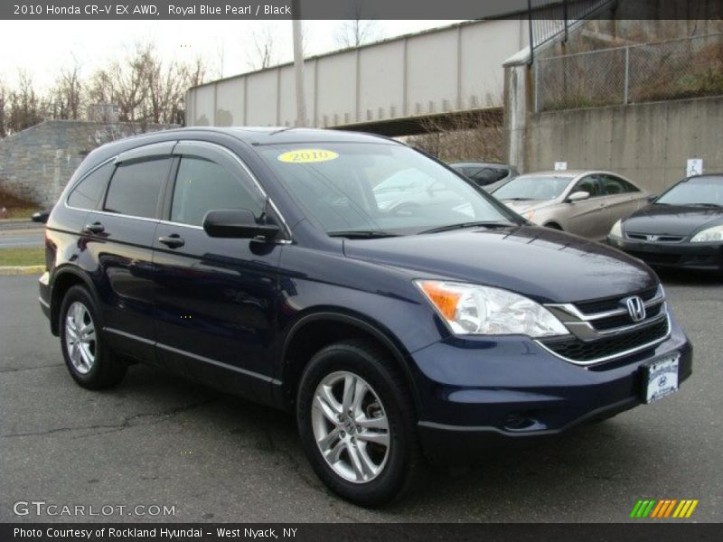 Royal Blue Pearl / Black 2010 Honda CR-V EX AWD