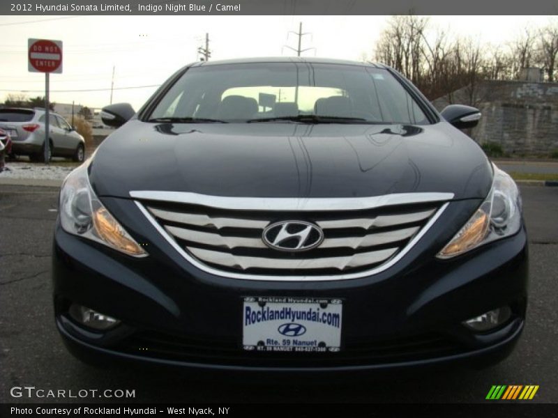 Indigo Night Blue / Camel 2012 Hyundai Sonata Limited