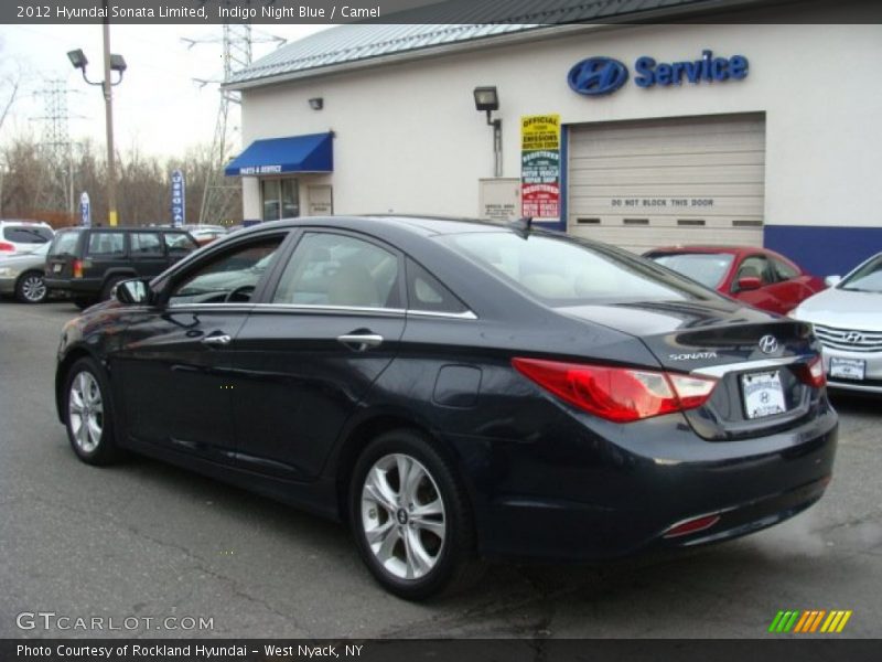 Indigo Night Blue / Camel 2012 Hyundai Sonata Limited