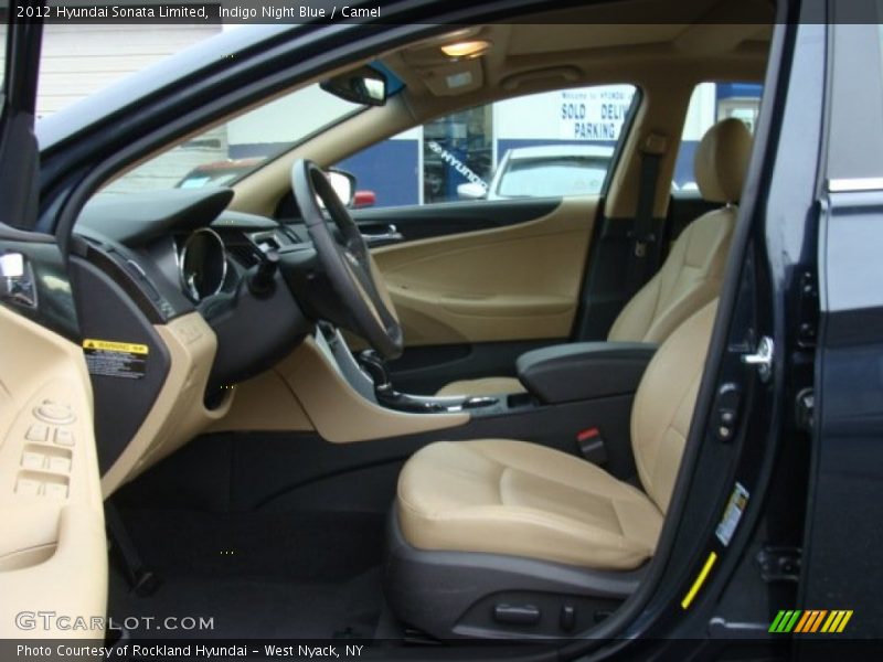 Indigo Night Blue / Camel 2012 Hyundai Sonata Limited