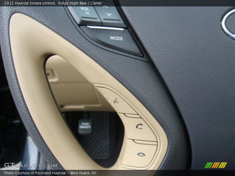 Indigo Night Blue / Camel 2012 Hyundai Sonata Limited
